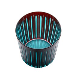 L'Objet, Prism, Set of 4 double old fashioned glasses, bordeaux