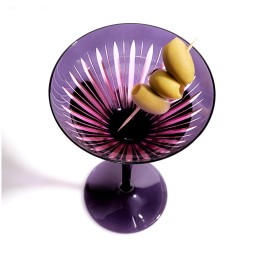 L'Objet, Prism, Set of 4 martini glasses, purple