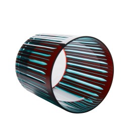 L'Objet, Prism, Set of 4 double old fashioned glasses, bordeaux