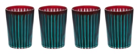 L'Objet, Prism, Set of 4 highball glasses, bordeaux