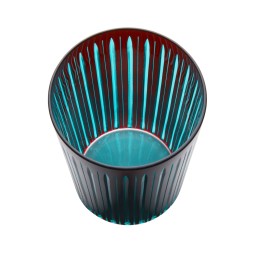 L'Objet, Prism, Set of 4 highball glasses, bordeaux