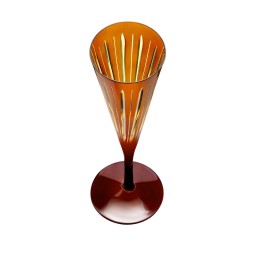 L'Objet, Prism, Set of 4 champagne flutes, amber