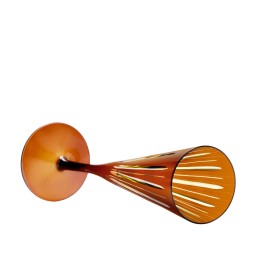 L'Objet, Prism, Set of 4 champagne flutes, amber