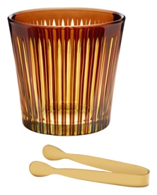 L'Objet, Prism, Ice bucket & tongs, amber
