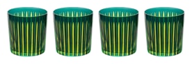 L'Objet, Prism, Set of 4 double old fashioned glasses, green