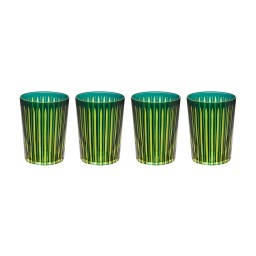 L'Objet, Prism, Set of 4 highball glasses, green