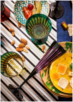 L'Objet, Prism, Set of 4 champagne flutes