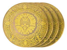 L'Objet, Fortuny yellow, Set of 4 dessert plates