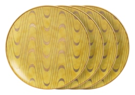 L'Objet, Fortuny yellow, Set of 4 canape plates