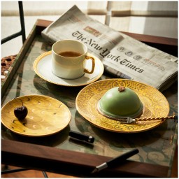 L'Objet, Fortuny yellow, Set of 4 dessert plates