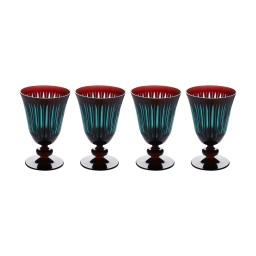 L'Objet, Prism, Set of 4 wine glasses, bordeaux