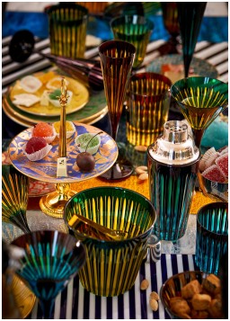 L'Objet, Prism, Set of 4 double old fashioned glasses, bordeaux