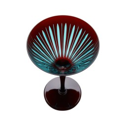 L'Objet, Prism, Set of 4 martini glasses, bordeaux