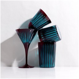 L'Objet, Prism, Set of 4 wine glasses, bordeaux