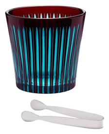 L'Objet, Prism, Ice bucket & tongs, bordeaux