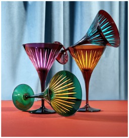 L'Objet, Prism, Set of 4 martini glasses