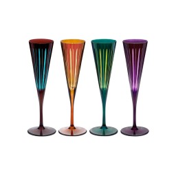 L'Objet, Prism, Set of 4 champagne flutes