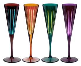 L'Objet, Prism, Set of 4 champagne flutes