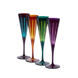 L'Objet, Prism, Set of 4 champagne flutes