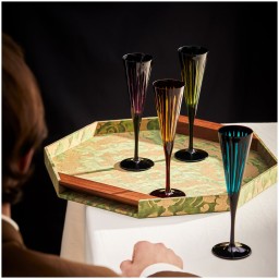 L'Objet, Prism, Set of 4 champagne flutes