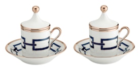 Ginori 1735, Catene Zaffiro, Coffee set for two