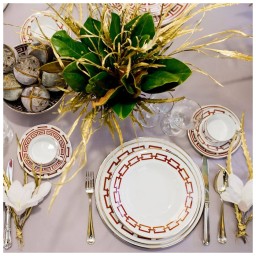 Ginori 1735, Catene Scarlatto, Presentation plate