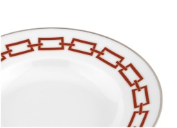 Ginori 1735, Catene Scarlatto, Soup plate