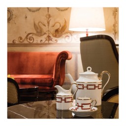 Ginori 1735, Catene Scarlatto, Coffee saucer