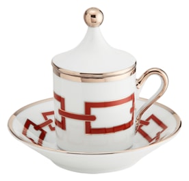 Ginori 1735, Catene Scarlatto, Coffee set for two