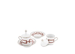 Ginori 1735, Catene Scarlatto, Coffee set for two