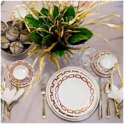 Ginori 1735, Catene Scarlatto, Round platter