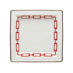 Ginori 1735, Catene Scarlatto, LARGE SQUARE CHANGE TRAY