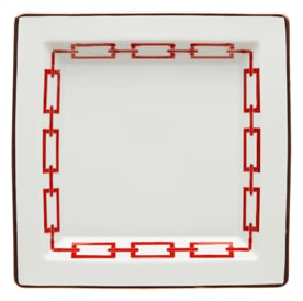 Ginori 1735, Catene Scarlatto, LARGE SQUARE CHANGE TRAY