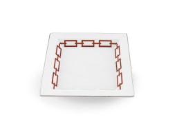 Ginori 1735, Catene Scarlatto, LARGE SQUARE CHANGE TRAY