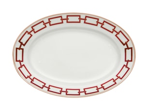Ginori 1735, Catene Scarlatto, Oval platter