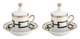 Ginori 1735, Catene Nero, Coffee set for two