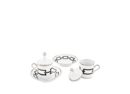 Ginori 1735, Catene Nero, Coffee set for two