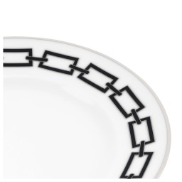 Ginori 1735, Catene Nero, Dessert plate