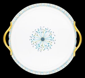 Robert Haviland & C. Parlon, Jardin de louise, Round cake dish with handle