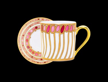 Robert Haviland & C. Parlon, Syracuse Fuschia, Coffee cup & saucer