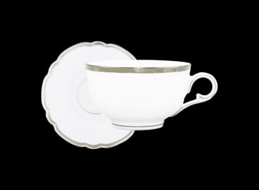 Robert Haviland & C. Parlon, Colette Platinum, Tea cup & saucer