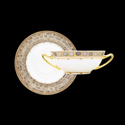 Robert Haviland & C. Parlon, Syracuse Taupe, Cream soup bowl & saucer