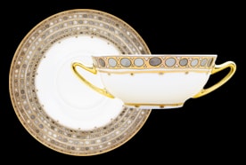 Robert Haviland & C. Parlon, Syracuse Taupe, Cream soup bowl & saucer