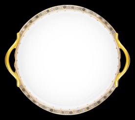 Robert Haviland & C. Parlon, Syracuse Taupe, Round cake dish with handle