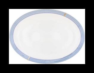 Robert Haviland & C. Parlon, Cape Cod Indigo, Oval platter 36 cm
