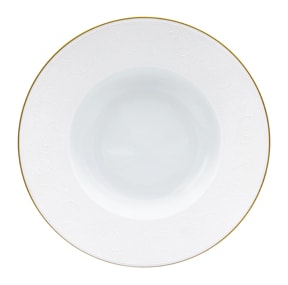 J.L Coquet, Swan White Gold Filet, Rim soup plate, medium
