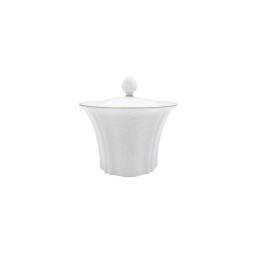 J.L Coquet, Swan White Gold Filet, Sugar bowl, large