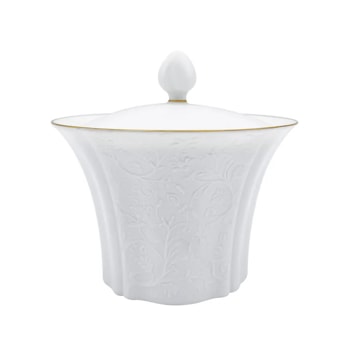 J.L Coquet, Swan White Gold Filet, Sugar bowl, large