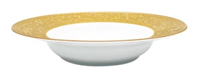 J.L Coquet, Swan Gold, Rim soup plate, medium