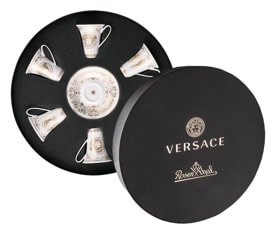 Versace, Medusa gala, Set of 6 espresso cups and saucers